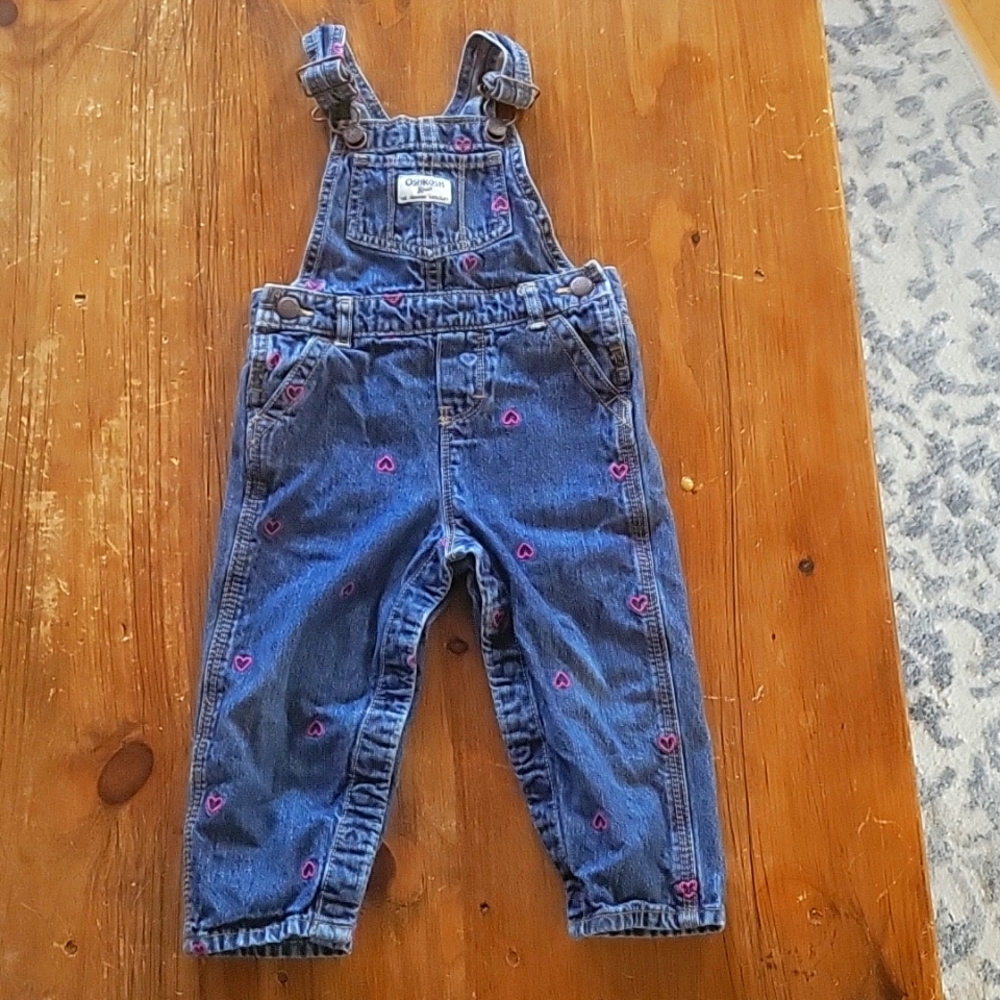 OshKosh overalls with heart embroidery size 18m